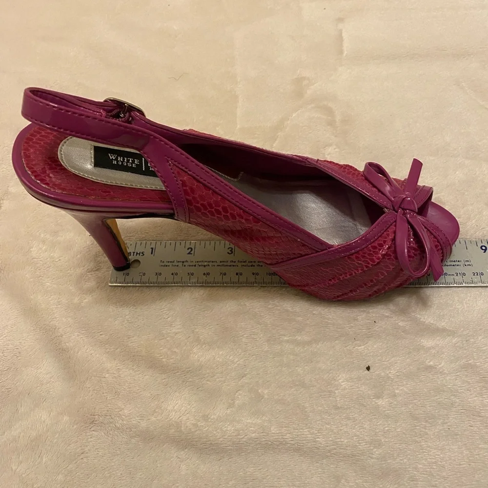 White House Black Market Fuchsia Slingback Heels